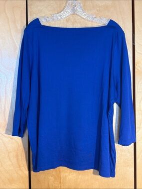 Women's Boatneck 3/4 Sleeve Top - Royal Blue